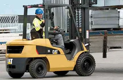Counterbalance Forklifts working in a realistic industrial setting