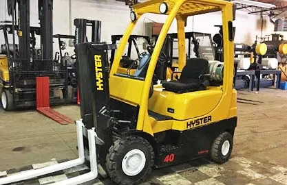 Electric Forklifts working in a realistic industrial setting